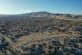 Reno, Nevada\'s historic Hillside Cemetery with Peavine Peak in the distance