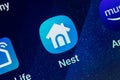 RENO, NV - January 16, 2019: Nest Home Android App on Galaxy Screen. Nest is a home smart service