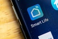 RENO, NV - January 16, 2019: Smart Life Home Android App on Galaxy Screen. Used for controlling smart home objects