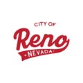 Reno, Nevada lettering design. Reno typography design. Vector and illustration.