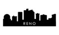 Reno skyline silhouette.