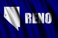 Reno waving flag illustration.