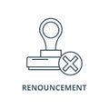 Renouncement vector line icon, linear concept, outline sign, symbol