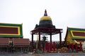 Renovate and building church ubosot in construction site of Wat Chedi Ai Khai Kuman Thong for thai people and foreign travelers