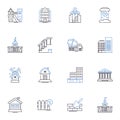 Renovate and remodel line icons collection. Restore, Refurbish, Upgrade, Renew, Transform, Redecorate, Revamp vector and