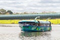 Renovated Adelaide Popeye tourist boat cruising along the River Torrens