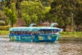 Renovated Adelaide Popeye tourist boat cruising along the River Torrens