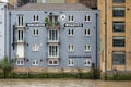 Renovated old buildings at South bank river Thames, London, England Royalty Free Stock Photo