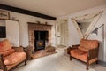 Renovated 17th century cottage living room Royalty Free Stock Photo