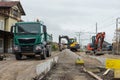 Renovating the historical train station of Ljubljana Siska, making temporary platforms next to the railway track, putting down