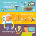 Renovation Banner Set Royalty Free Stock Photo