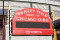 Iconic Chicago Cubs Wrigley Field Marquee/Sign During Renovation