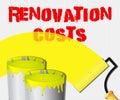 Renovation Costs Displays House Remodeler 3d Illustration Royalty Free Stock Photo