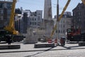 Renovation At The Dam Remembrance Monument At Amsterdam The Netherlands 25-3-2020