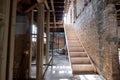 Renovation of an Edwardian suburban house in north London, UK. House has been taken back to brick as part of an extreme makeover.