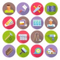 Renovation Flat Icons Set Royalty Free Stock Photo