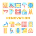 Renovation Home Repair Collection Icons Set Vector