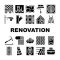 Renovation Home Repair Collection Icons Set Vector