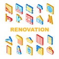 Renovation Home Repair Collection Icons Set Vector