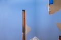 The renovation of a kitchen that is currently under construction, the demolition of an old kitchen that is currently Royalty Free Stock Photo
