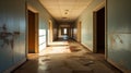 Renovation Needed: Capturing The Desolation Of An Old Hallway Royalty Free Stock Photo