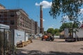 Renovation of an old factory into new modern lofts and apartments Royalty Free Stock Photo