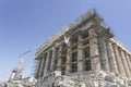 Renovation of Parthenon Temple on the Athenian Acropolis, in Athens, Greece Royalty Free Stock Photo