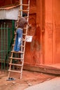 Renovation of Red Fort or Lal Qila Royalty Free Stock Photo