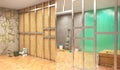 Renovation of walls, making partition