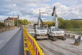 Renovation work on the Augustus Bridge Royalty Free Stock Photo