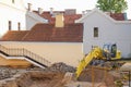 Renovation Work in Old Yard. Minsk, Belarus Royalty Free Stock Photo