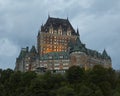 The renowned Chateau Frontenac on a cloudy summer day