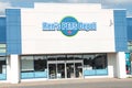 tor, canada - august 10, 2023: rens pets depot front store entrance storefront facade with logo sign pillars. p Royalty Free Stock Photo