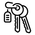 Rent apartment keys icon outline vector. House agent Royalty Free Stock Photo