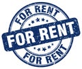 for rent blue stamp Royalty Free Stock Photo