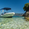 Rent boat docked, Agia Effimia Kefalonia Greece