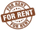 for rent brown stamp Royalty Free Stock Photo