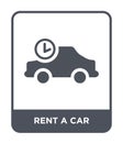 rent a car icon in trendy design style. rent a car icon isolated on white background. rent a car vector icon simple and modern Royalty Free Stock Photo