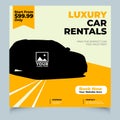 Rent Car Social Media Post Banner Set of Flyer, Brochure design templates