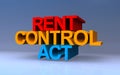 rent control act on blue Royalty Free Stock Photo