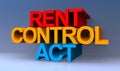 Rent control act on blue Royalty Free Stock Photo