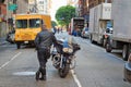 Rent a cops on the scene of a movie shoot in downtown Los Angeles.