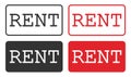 Rent icon. Agent banner symbol. Sign adverstising vector Royalty Free Stock Photo