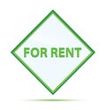 For Rent modern abstract green diamond button