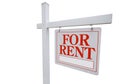 For Rent Real Estate Sign Royalty Free Stock Photo