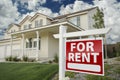 For Rent Real Estate Sign in Front of House Royalty Free Stock Photo