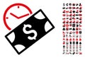 Rent Recurring Payment Icon with 90 Bonus Pictograms