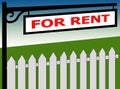 FOR RENT sign