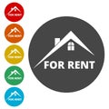 For Rent Sign, Vector icon