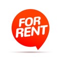 Rent tag label icon. For rent vector sign design Royalty Free Stock Photo